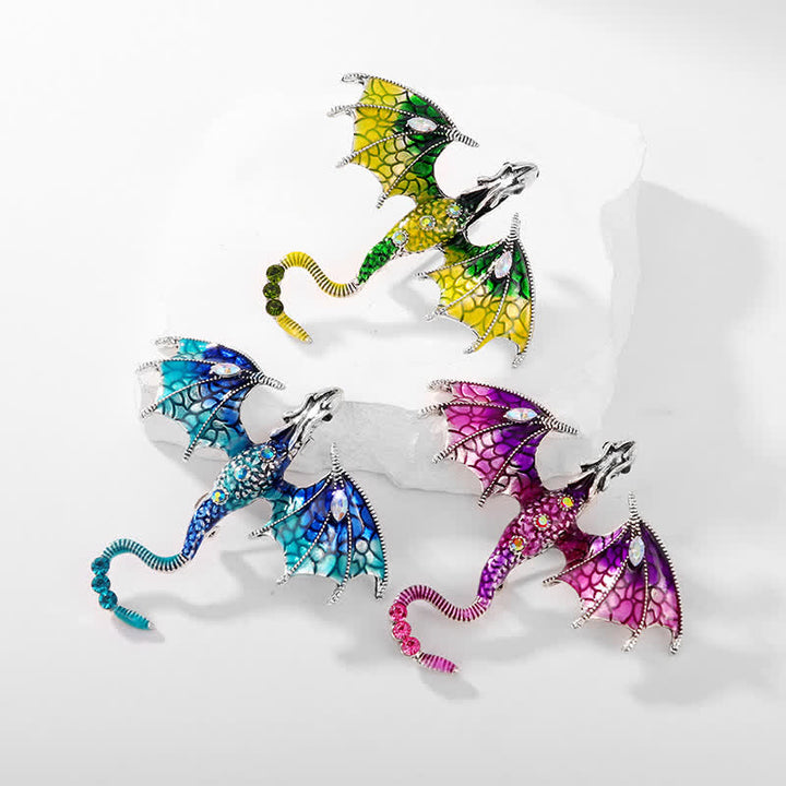 Unisex Legand Flying Dragon Brooch