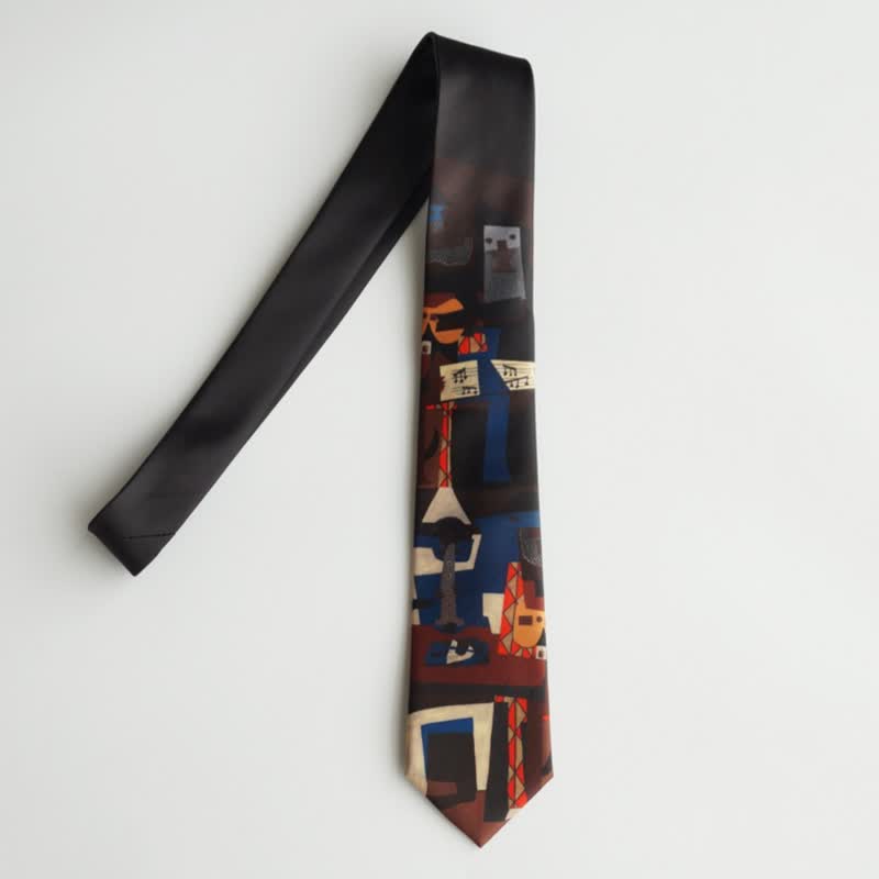 Men's Black & Red Three Musicians Necktie