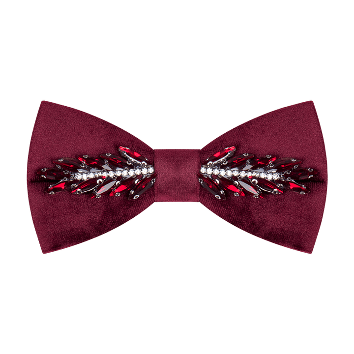 Men's Witty Crystal Velvet Bow Tie