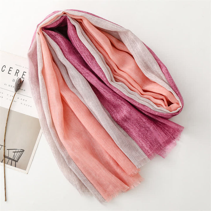 Women's Lightweight Mixed Color Stitching Scarf