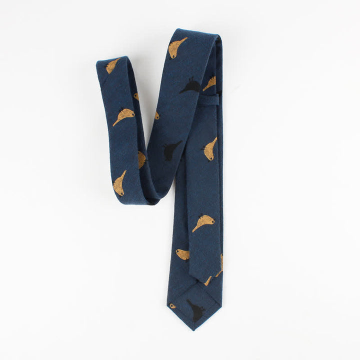 Men's Love Is A Bird Printed Cotton Necktie