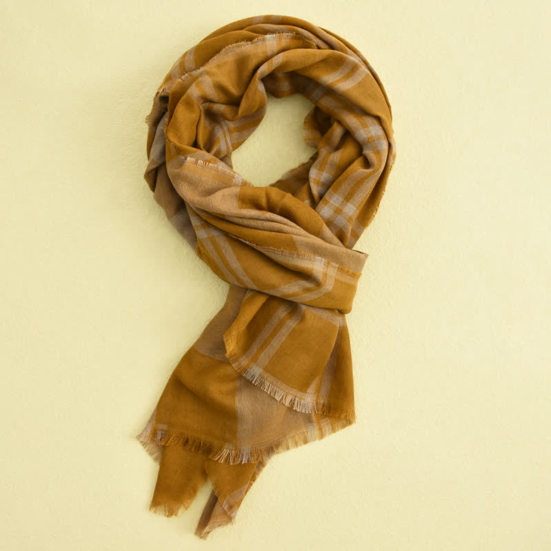 Men's Causal British Style Plaid Scarf