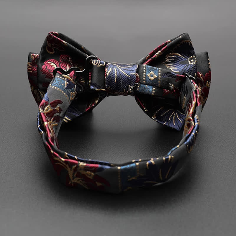 Men's Harmony Irises Cherry Blossom Floral Bow Tie