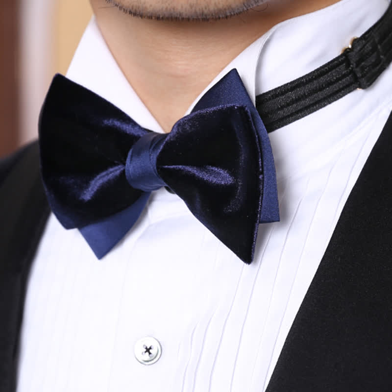 Men's Velvet Double Layers Bow Tie