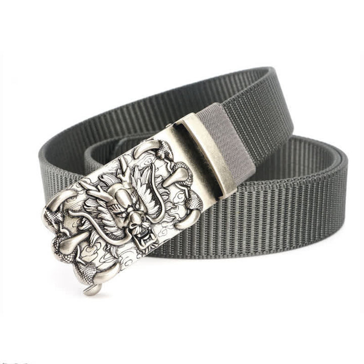 Men's Casual Dragon Decor Nylon Belt