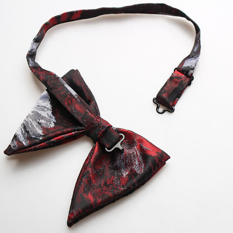 Men's Abstract Floral Oversized Pointed Bow Tie