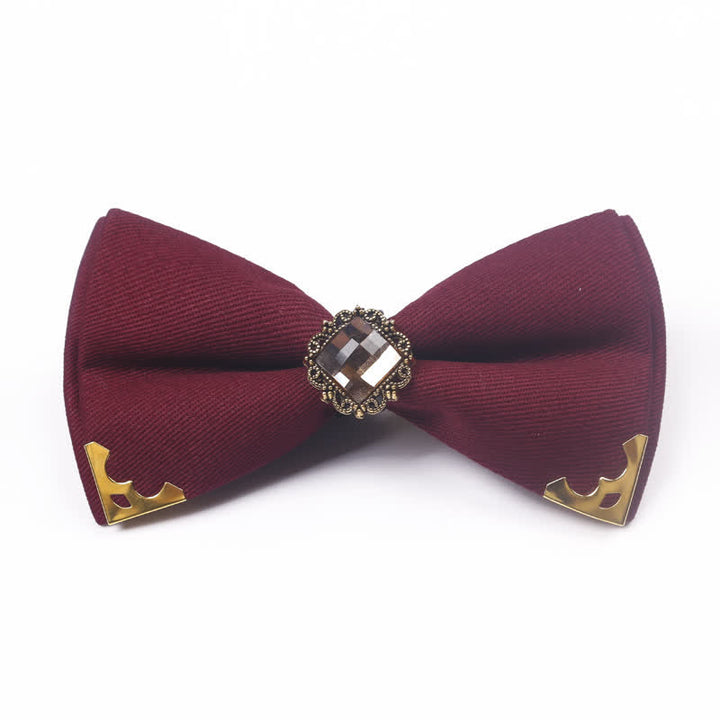 Men's Gem Golden Edge Cotton Bow Tie