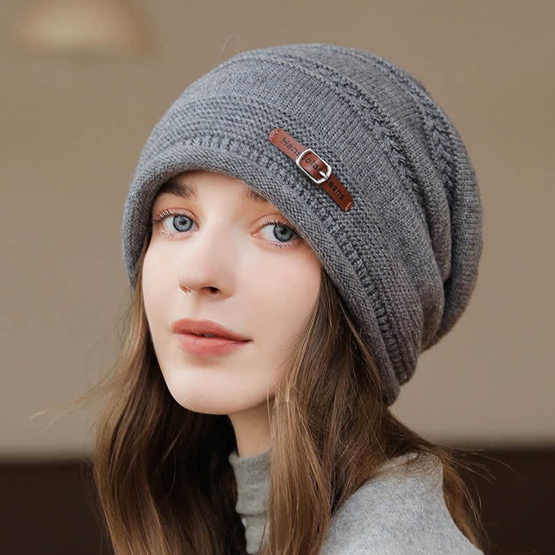 Women's Packable Winter Cap Pile Knitted Hat