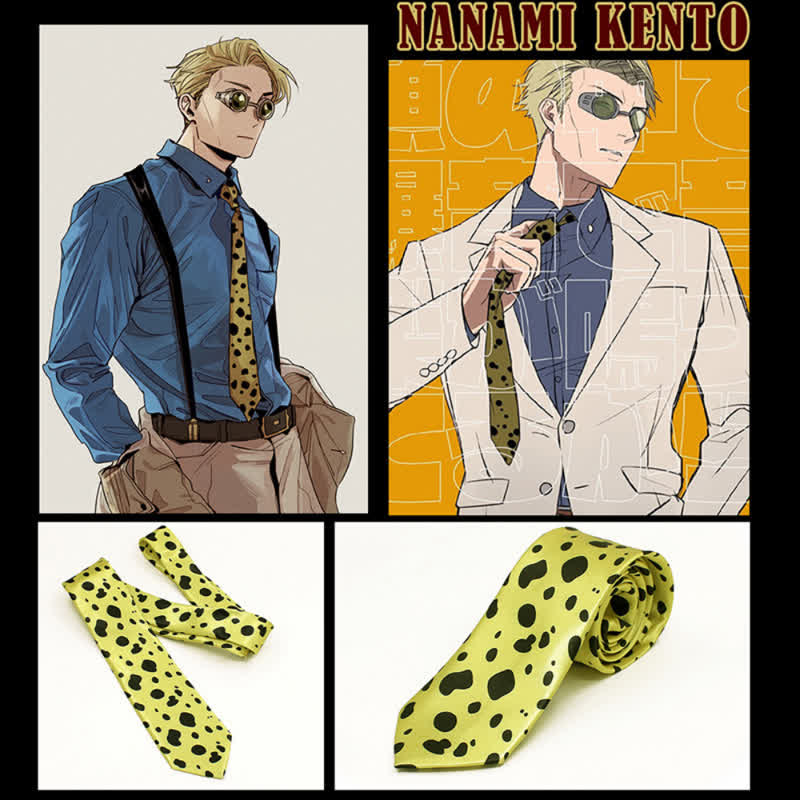 Men's Jujutsu Kaisen Kento Nanami Cosplay Necktie