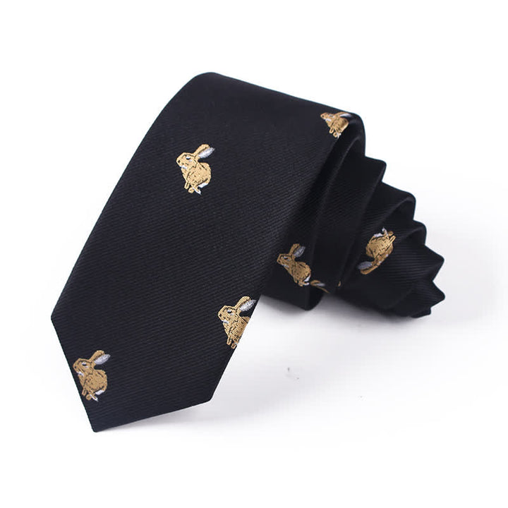 Men's Animal Rabbits Pheasant Birds Necktie