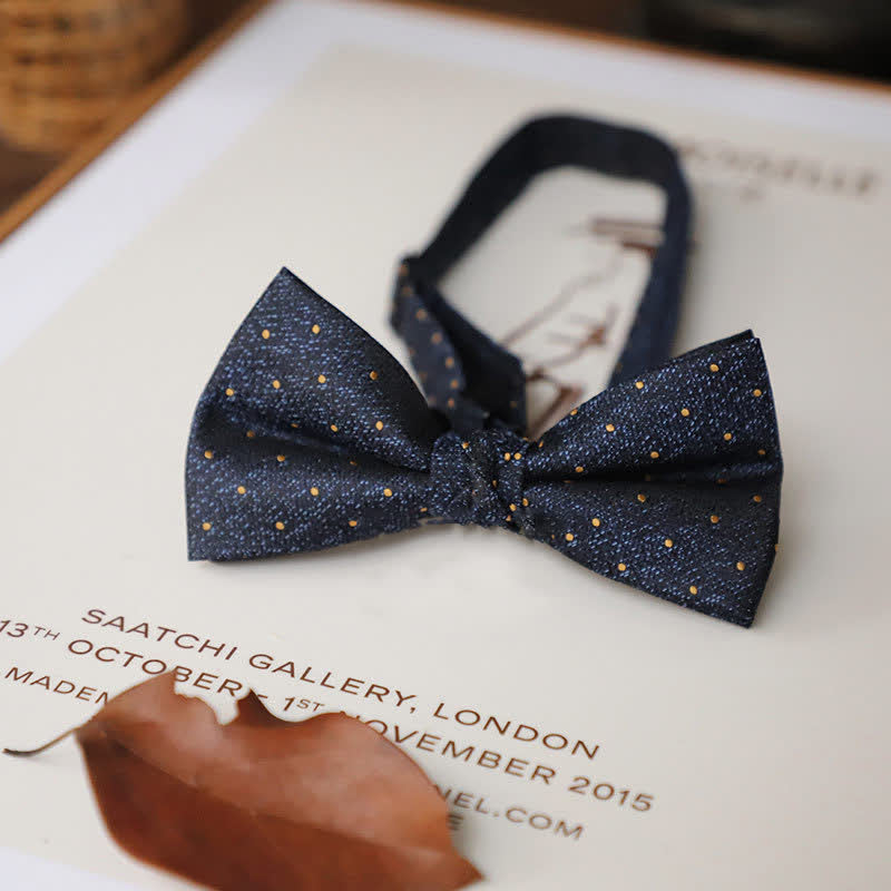 Men's Delicate Vintage Plain Bow Tie