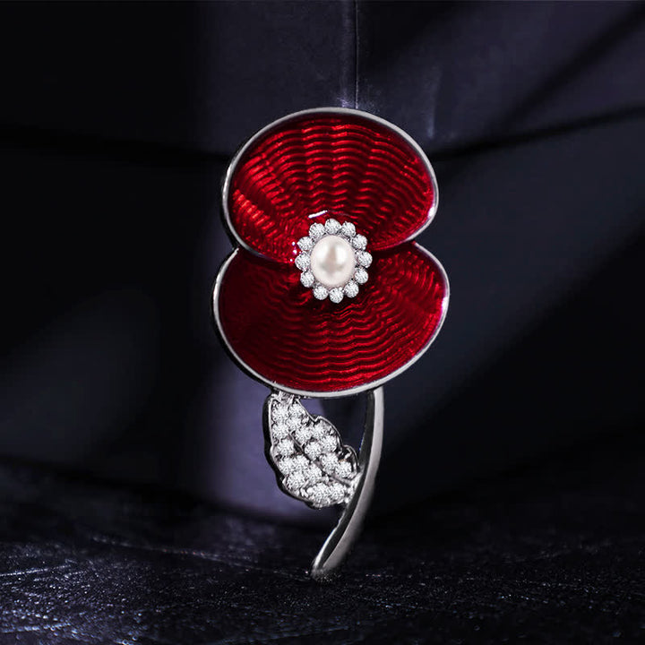 Women's Remembrance Day Poppy Brooch