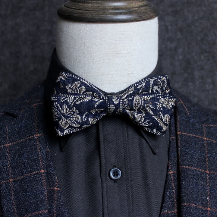 Men's Abstract Pattern Double Layers Bow Tie