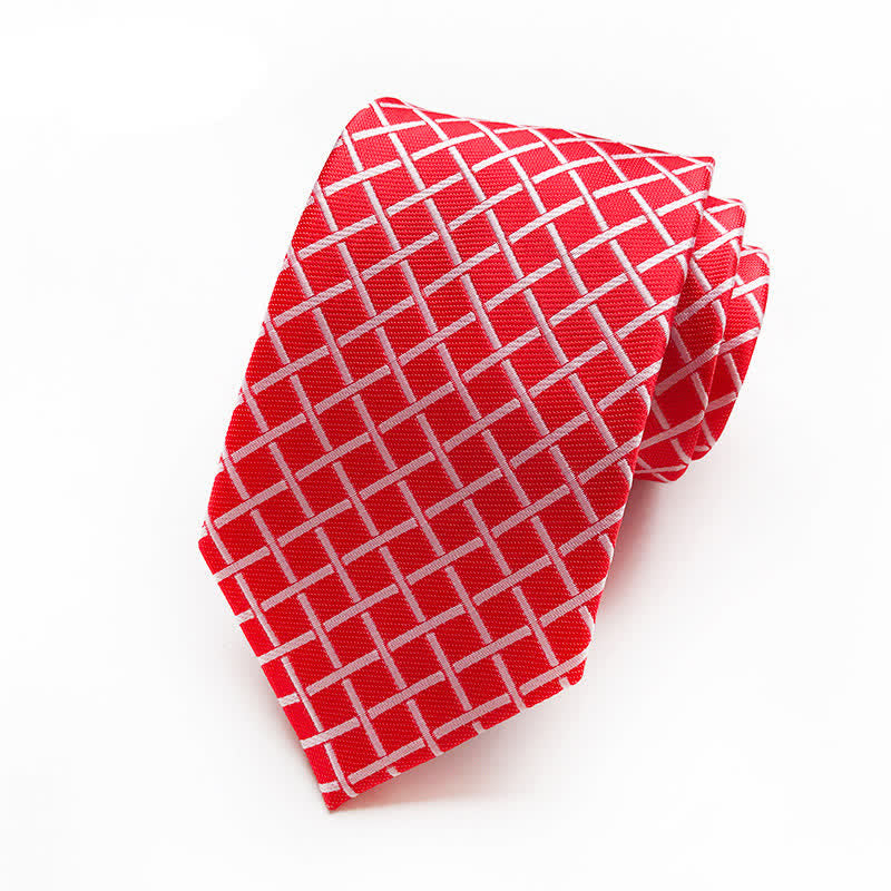 Men's Bright Woven Checked Necktie