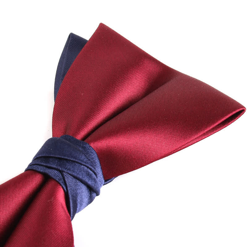 Men's Asymmetrical Two Tone Bow Tie