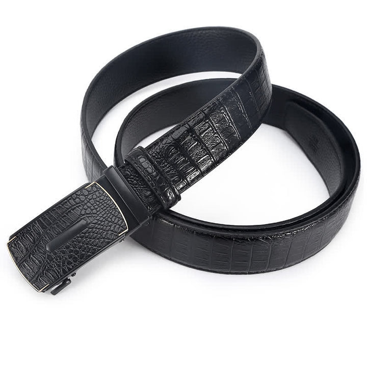 Men's Luxury Crocodile Skin Pattern Leather Belt