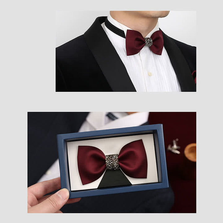 Men's Central Sparkly Accent Bow Tie - image 3