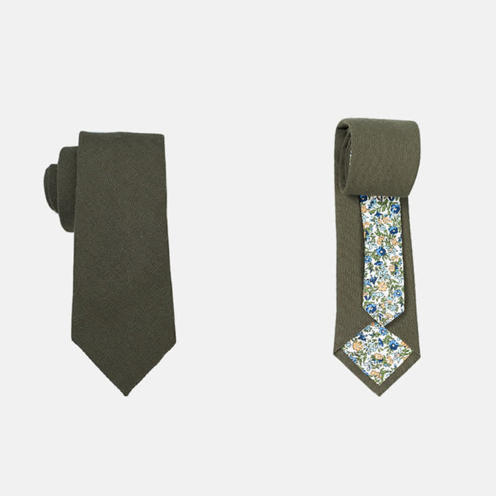 Men's Novel Plaid Floral Patchwork Necktie - image 2