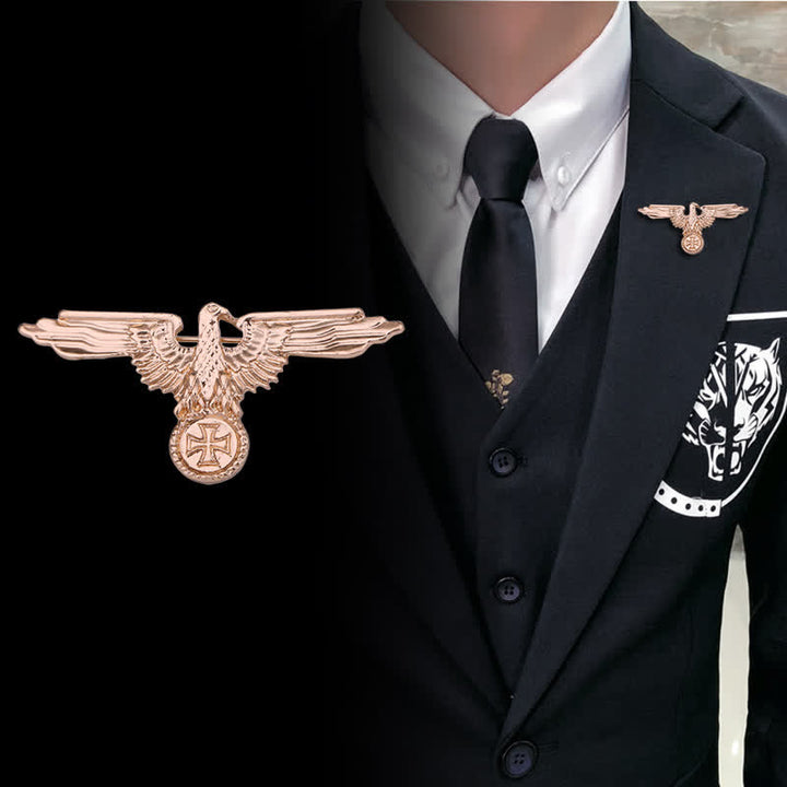 Men's Eagle Military Cross Brooch