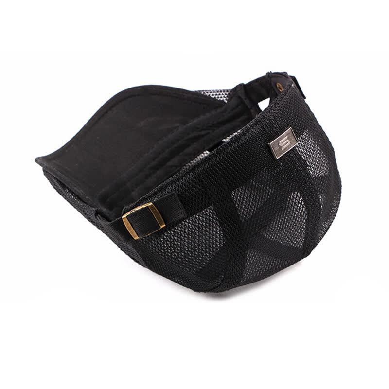 Breathable Sunhat Hollow Mesh Flat Cap Beret - image 3