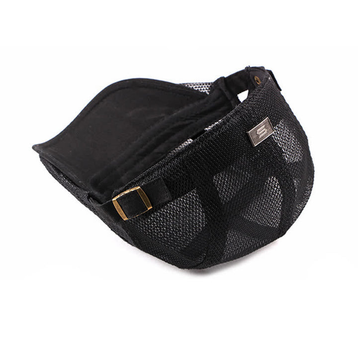 Breathable Sunhat Hollow Mesh Flat Cap Beret - image 3