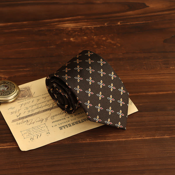 Men's Coloful Geometric Prints Necktie - Gray - image 3
