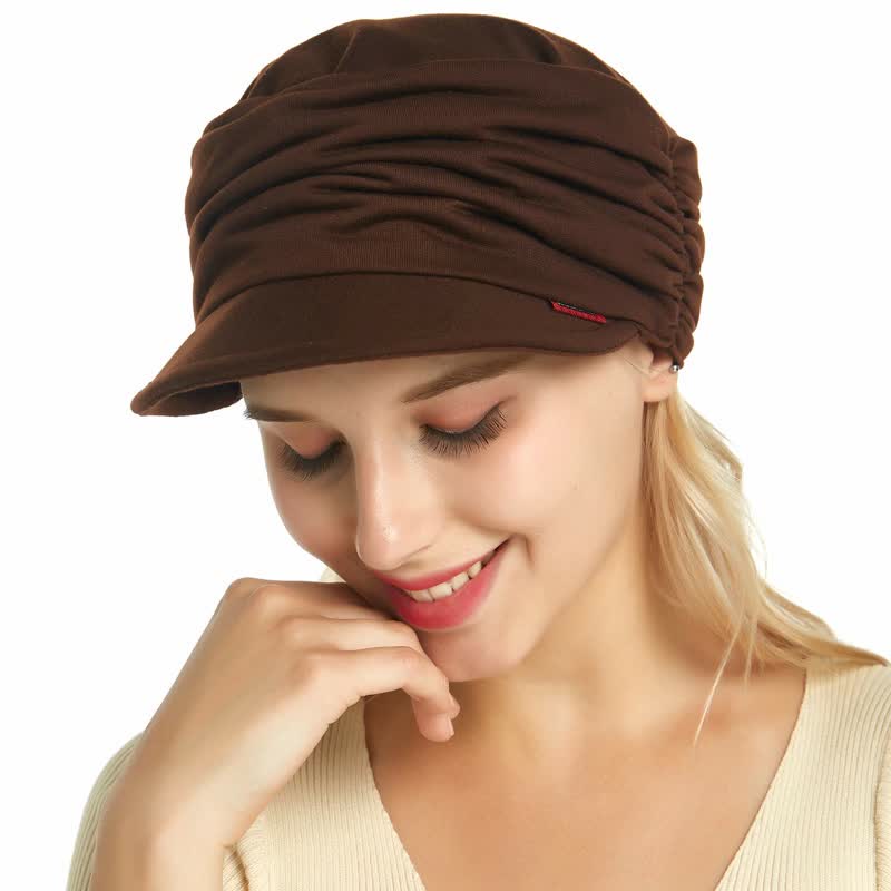 Women's Soft-Brimmed Hat Pleated Baseball Cap