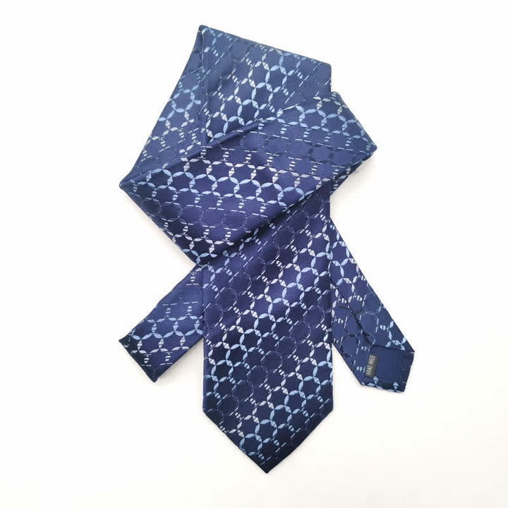 Men's Graduated Striped Hexagon Pure Silk Necktie