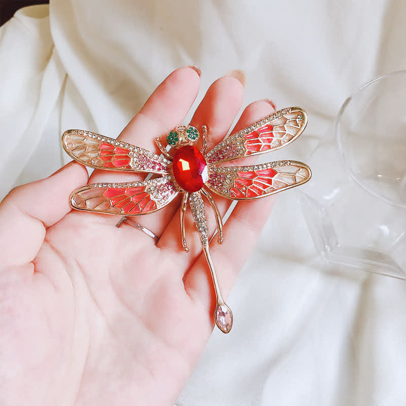 Women's Luxurious Palace Dragonfly Rhinestone Brooch