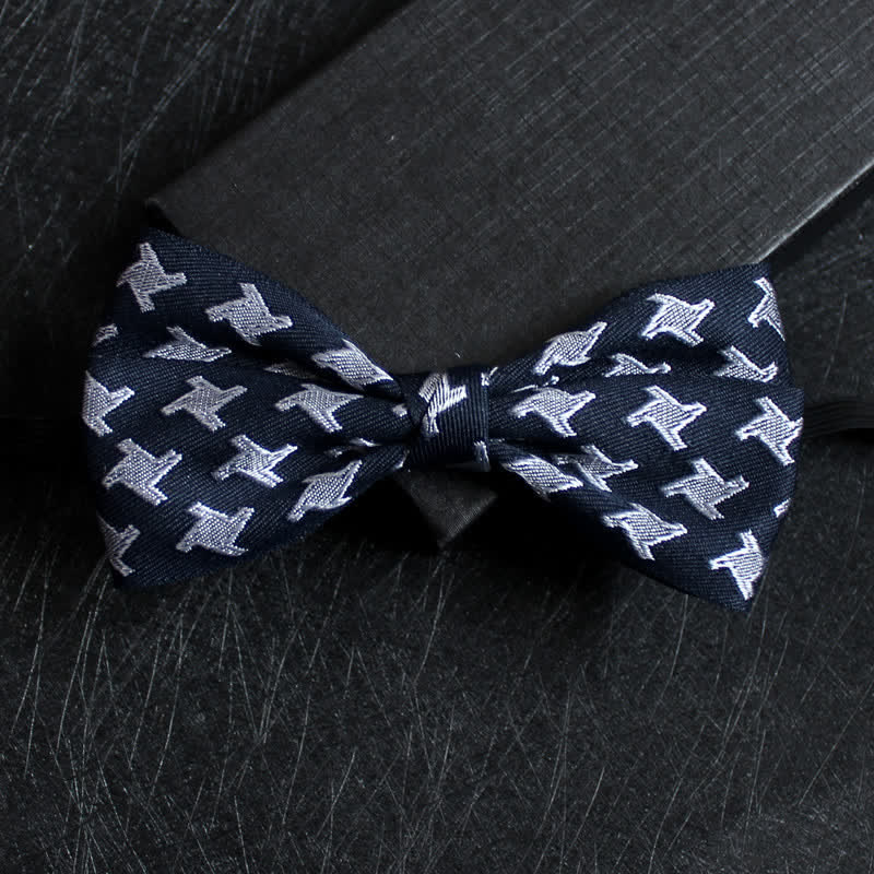 Men's Abstract Pattern Double Layers Bow Tie