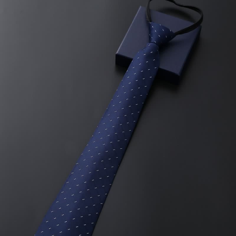 Men's Blue Series Zipper Tie Business Necktie