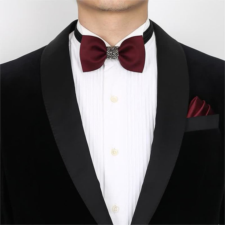 Men's Central Sparkly Accent Bow Tie - image 1