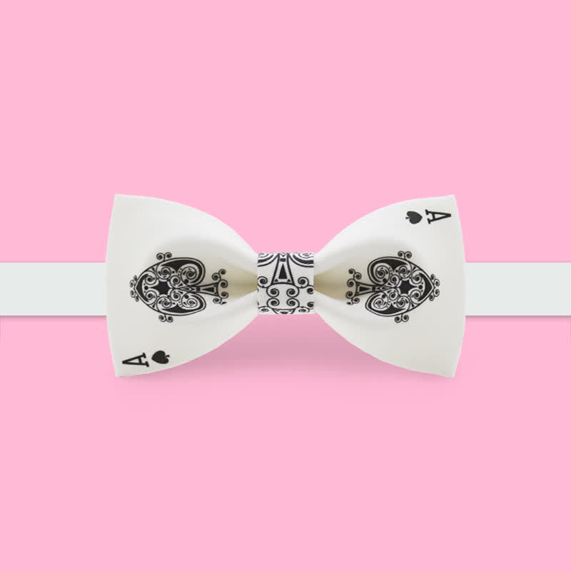 Men's Poker Ace of Spades Bow Tie