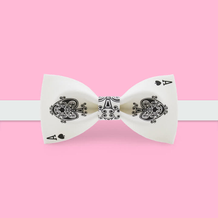 Men's Poker Ace of Spades Bow Tie