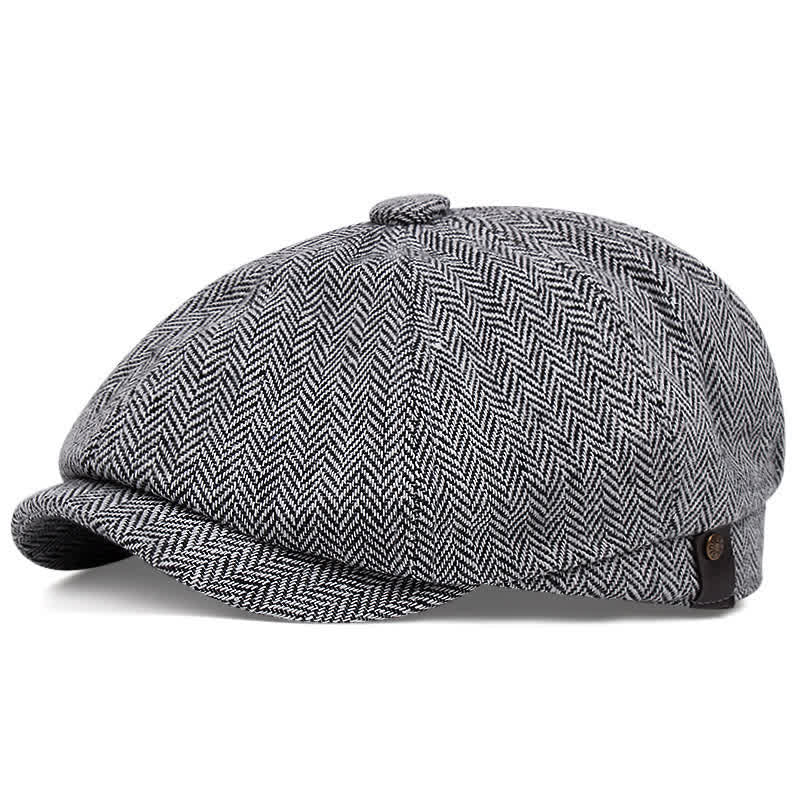 Artist Tweed Octagonal Beret Cap - Gray - M (22"-22 7/8") - image 4