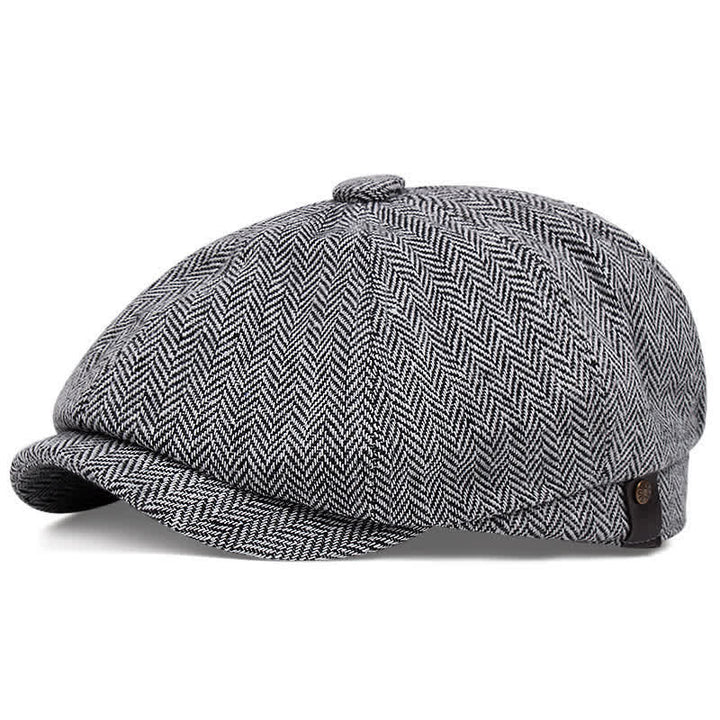 Artist Tweed Octagonal Beret Cap - Gray - M (22"-22 7/8") - image 4
