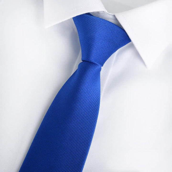 Men's Solid Color Zipper Tie Adjustable Necktie