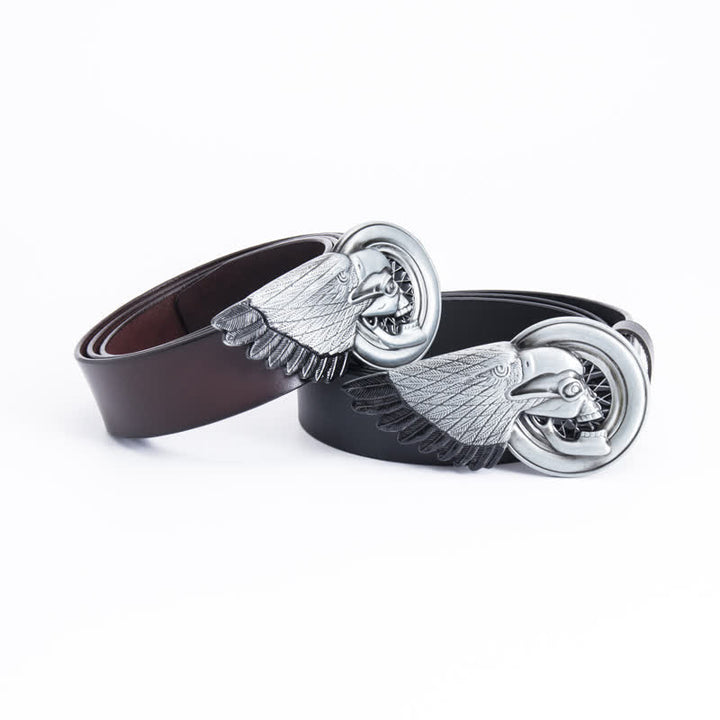 Men's Gothic Eagle Skull Leather Belt