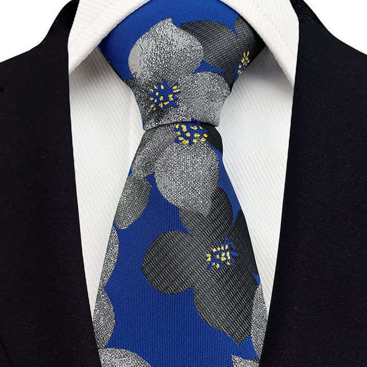 Men's Elegant Large Blossom Floral Necktie