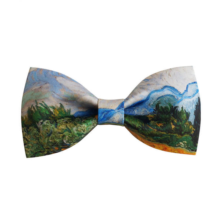 Men's Oil Painting Wheat Field Bow Tie