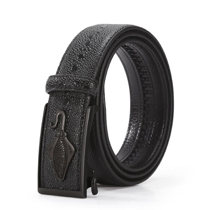 Men's Pearl Crocodile Pattern Leather Ratchet Belt