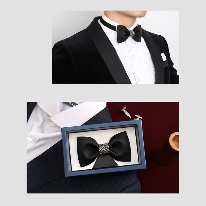 Men's Central Sparkly Accent Bow Tie - image 6