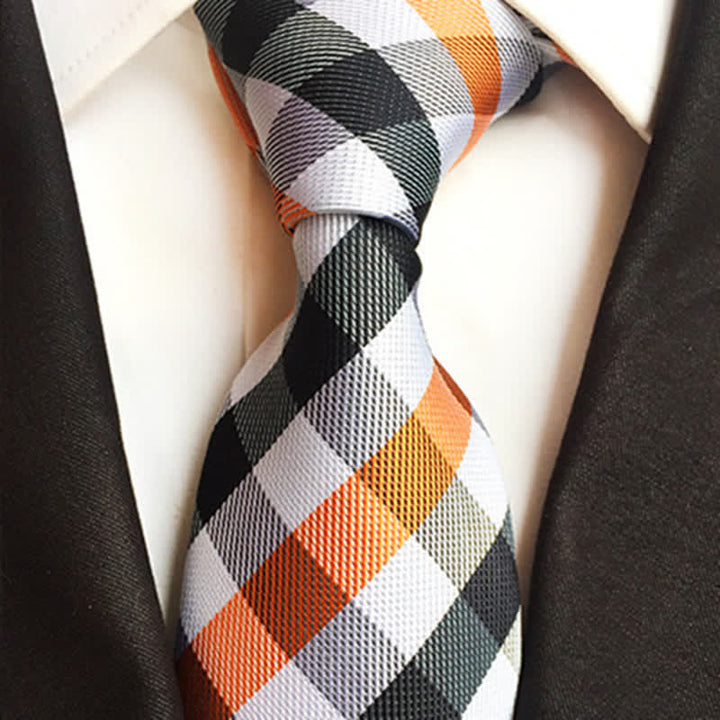 Men's Multi-colored Checked Formal Necktie - image 10