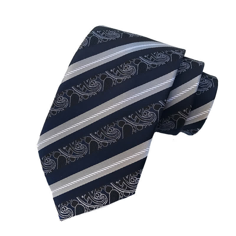 Men's Mix Paisley Striped Necktie