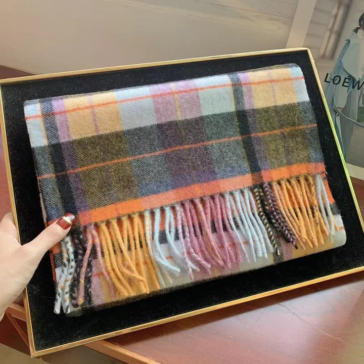 Unisex Lamb Edinburgh Big Warm Plaid Scarf - image 33