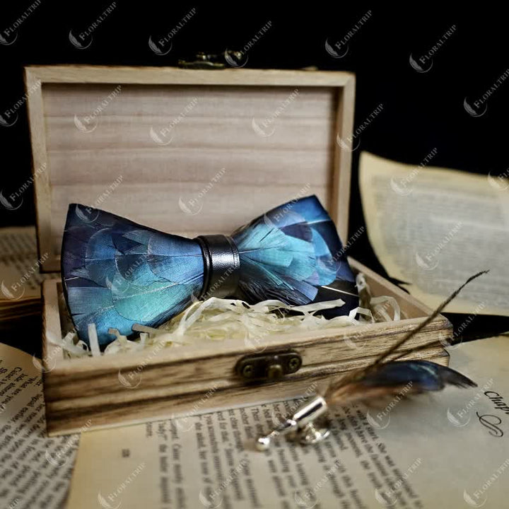 Parent-child Bow Ties Luxurious Wooden Gift Box - 2Pcs Luxurious Wooden Gift Box - image 2