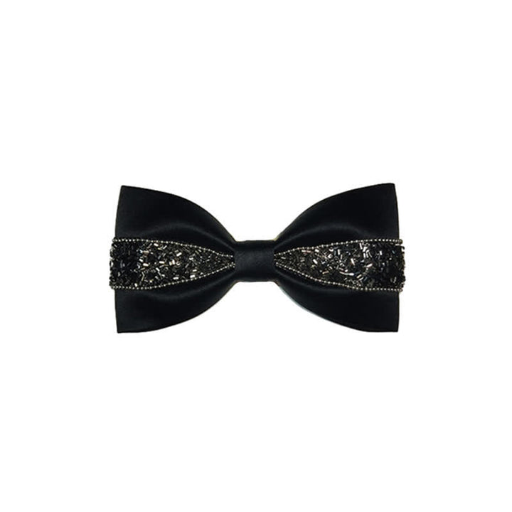 Men's Luxury Fancy Metal Bow Tie - Black - image 5