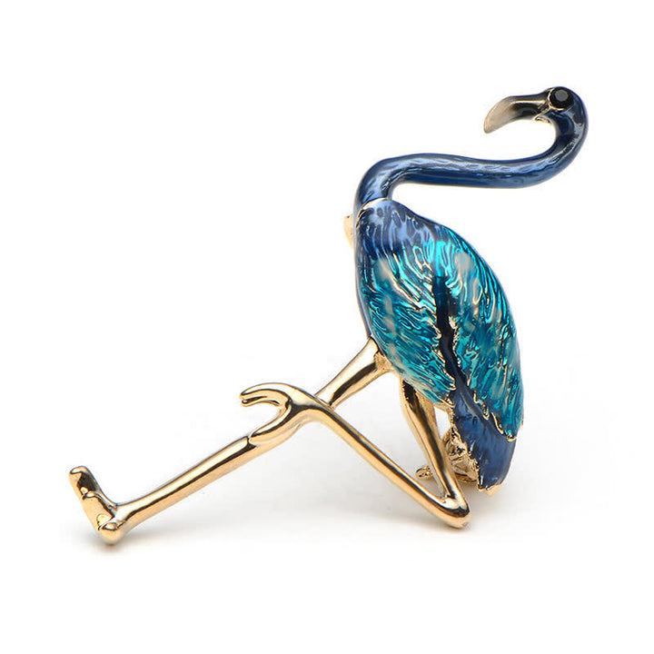 Women's Exotic Enamel Flamingo Brooch