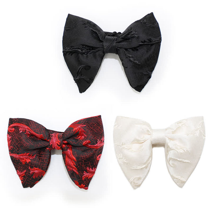 Men's Flame Floral Oversized Pointed Bow Tie