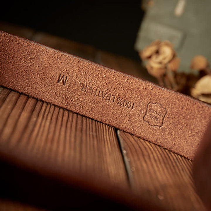 Men's Heavy Duty Copper Buckle Leather Belt - image 6